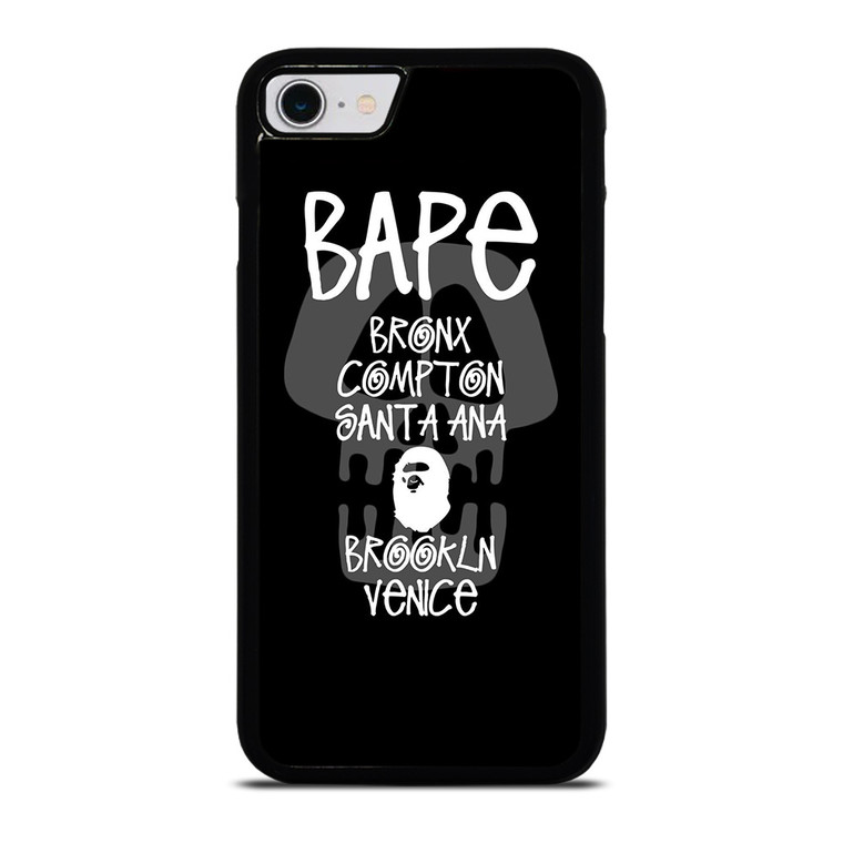 BAPE BLACK SKULL STUSSY iPhone SE 2022 Case