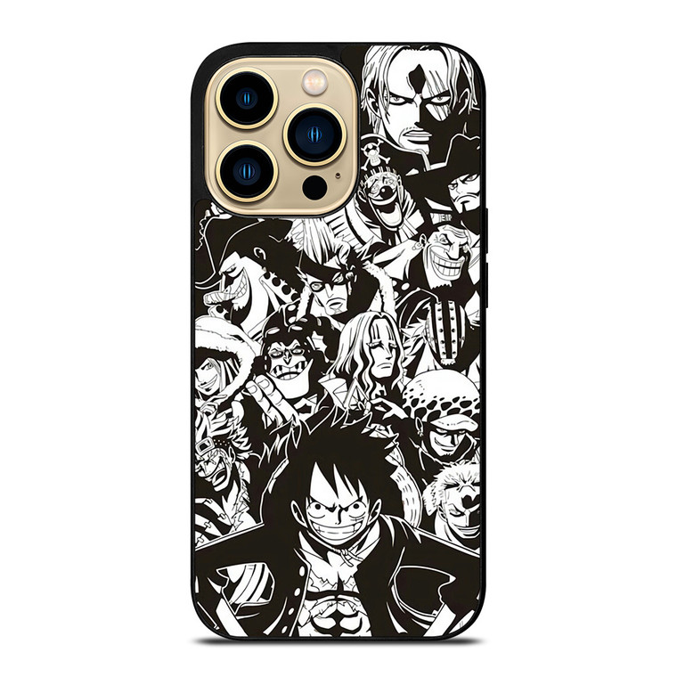 ONE PIECE CHARACTER BLACK WHITE iPhone 14 Pro Max Case