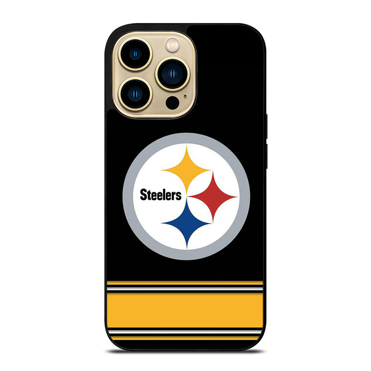 PITTSBURGH STEELERS LOGO STRIPE iPhone 14 Pro Max Case