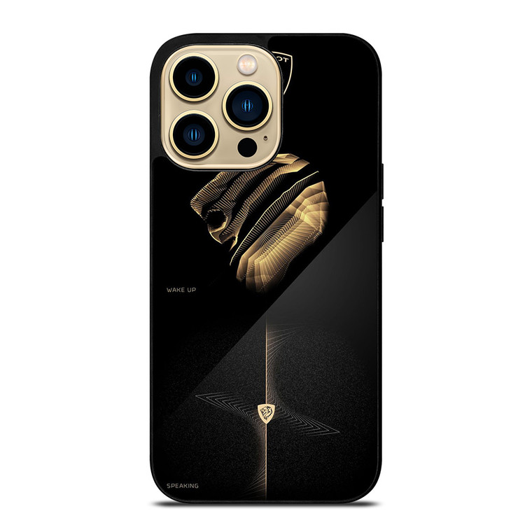 PUEGOT LOGO GOLD ELEGANT iPhone 14 Pro Max Case