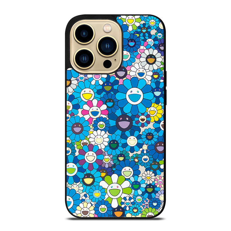 TAKASHI MURAKAMI BLUE FLOWERS iPhone 14 Pro Max Case