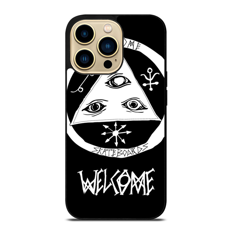 WELCOME SKATEBOARDS LOGO BLACK iPhone 14 Pro Max Case