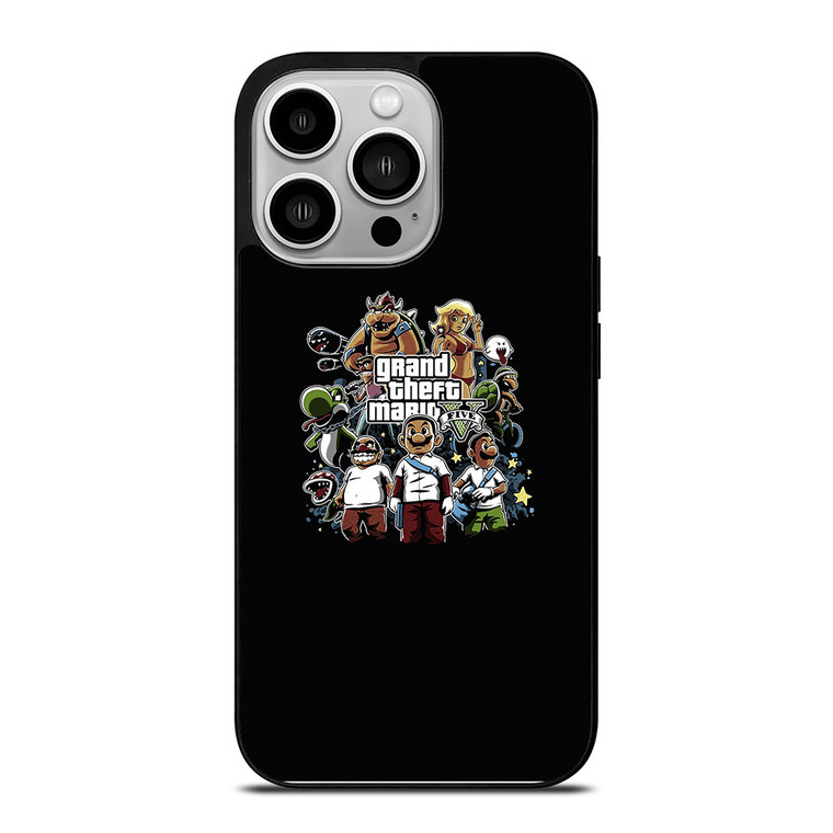 GRAND THEFT FIVE GTA 5 MARIO BROSS iPhone 14 Pro Case