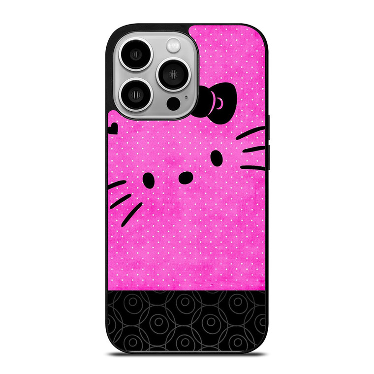 HELLO KITTY PINK BLACK iPhone 14 Pro Case