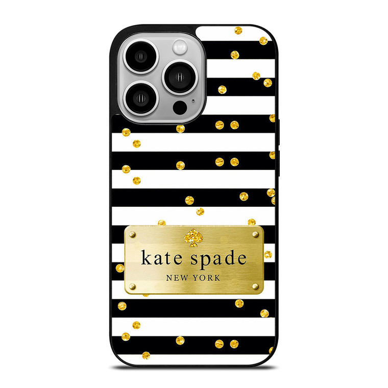 KATE SPADE POLKADOTS GOLD iPhone 14 Pro Case