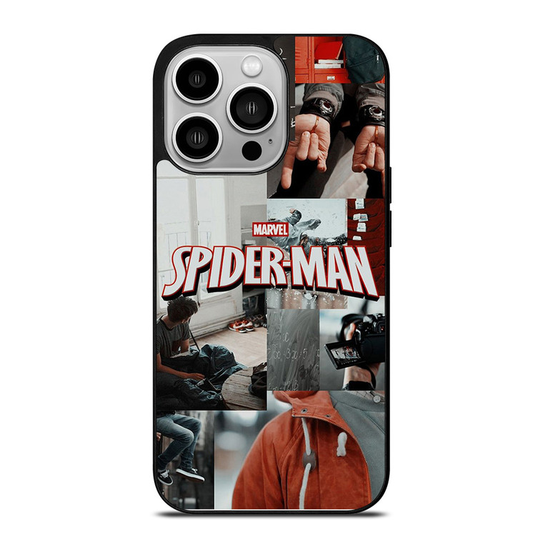 MARVEL SPIDERMAN LOGO COLAGE iPhone 14 Pro Case
