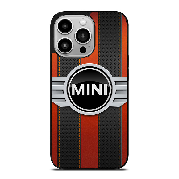 MINI COPER LOGO BLACK RED STRIPES iPhone 14 Pro Case MINI COPER LOGO BLACK RED STRIPES iPhone 14 Pro Case