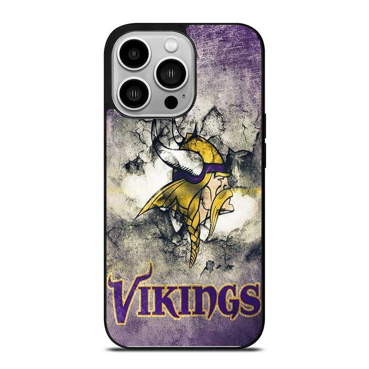 MINNESOTA VIKINGS GRUNGE LOGO iPhone 14 Pro Case