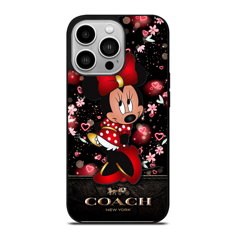 MINNIE MOUSE COACH FLOWERS iPhone 14 Pro Case