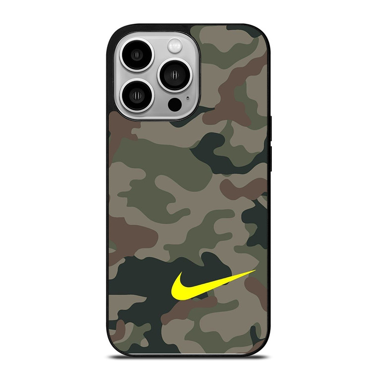 NIKE LOGO CAMO ARMY iPhone 14 Pro Case