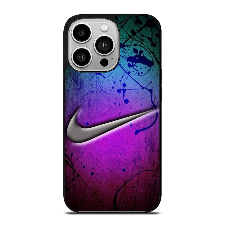 NIKE LOGO GREEN VIOLET iPhone 14 Pro Case NIKE LOGO GREEN VIOLET iPhone 14 Pro Case
