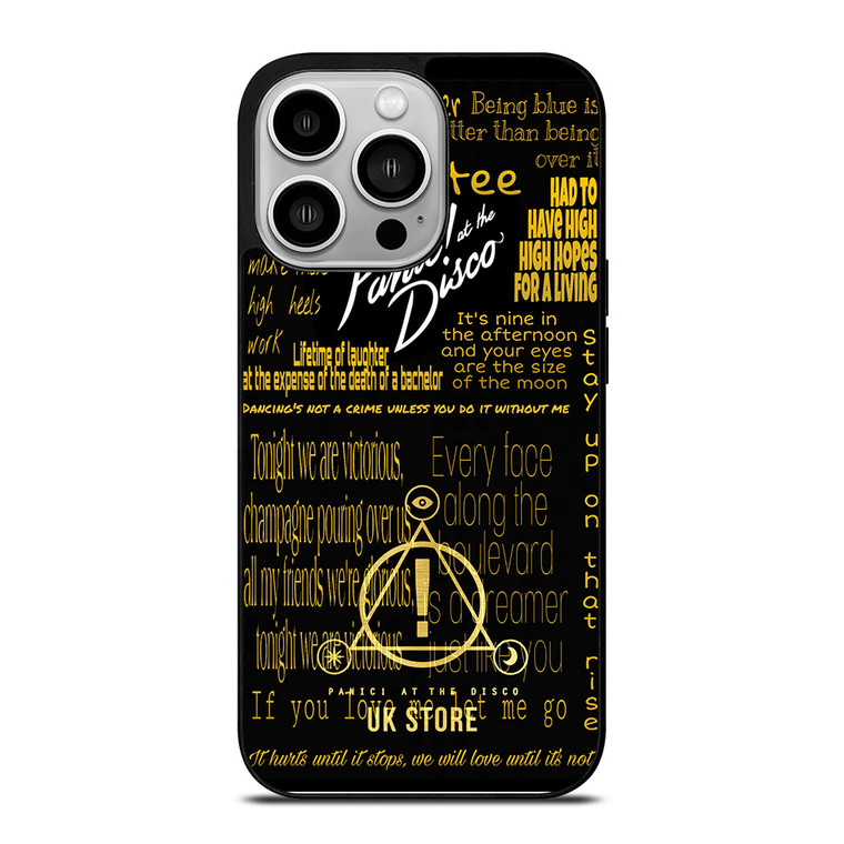 PANIC AT THE DISCO LOGO GOLD iPhone 14 Pro Case