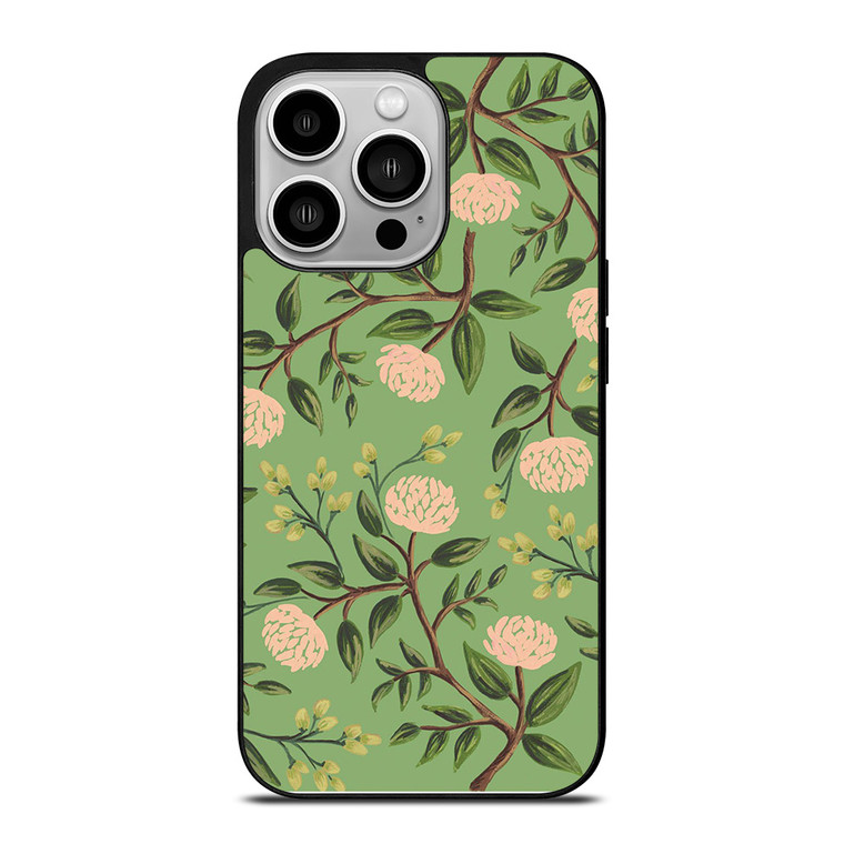 RIFLE PAPER EMERALD PEONIES iPhone 14 Pro Case
