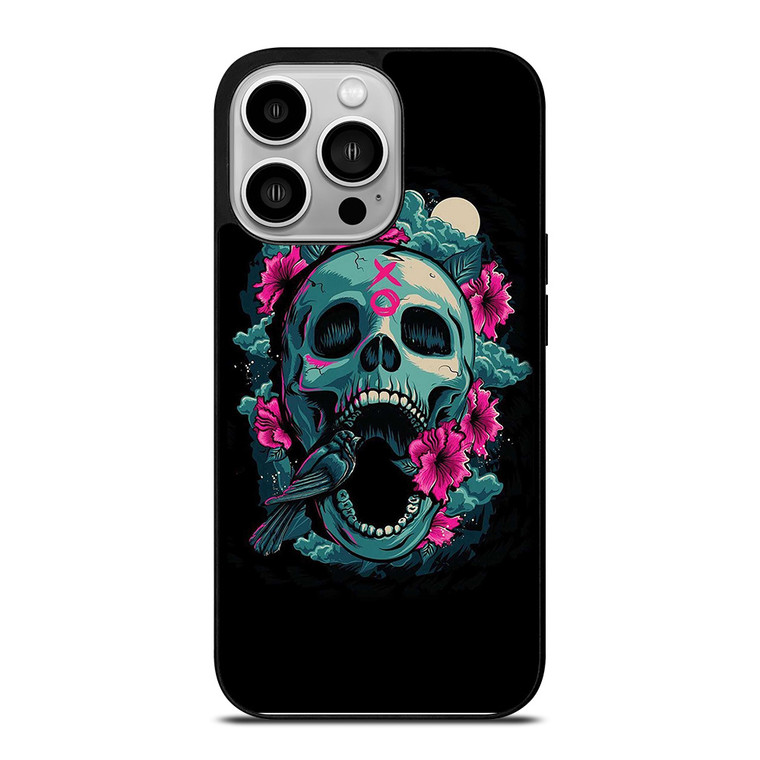 SKULL ROSE VIOLET ARTWORK iPhone 14 Pro Case SKULL ROSE VIOLET ARTWORK iPhone 14 Pro Case