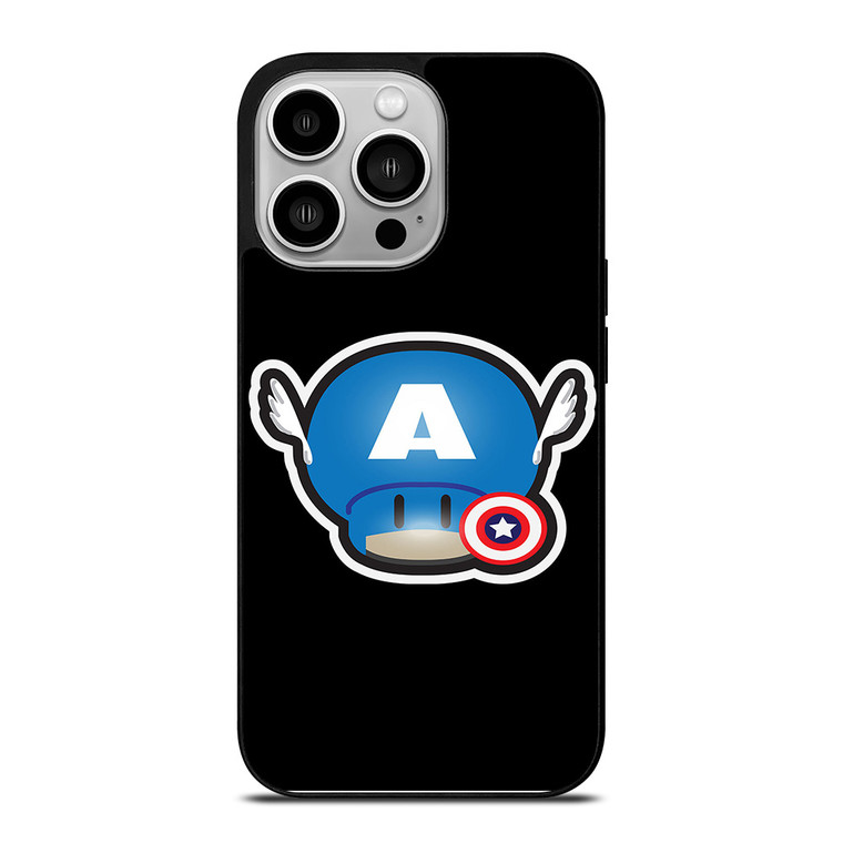 SUPER MARIO MUSHROOM CAPTAIN AMERICA iPhone 14 Pro Case