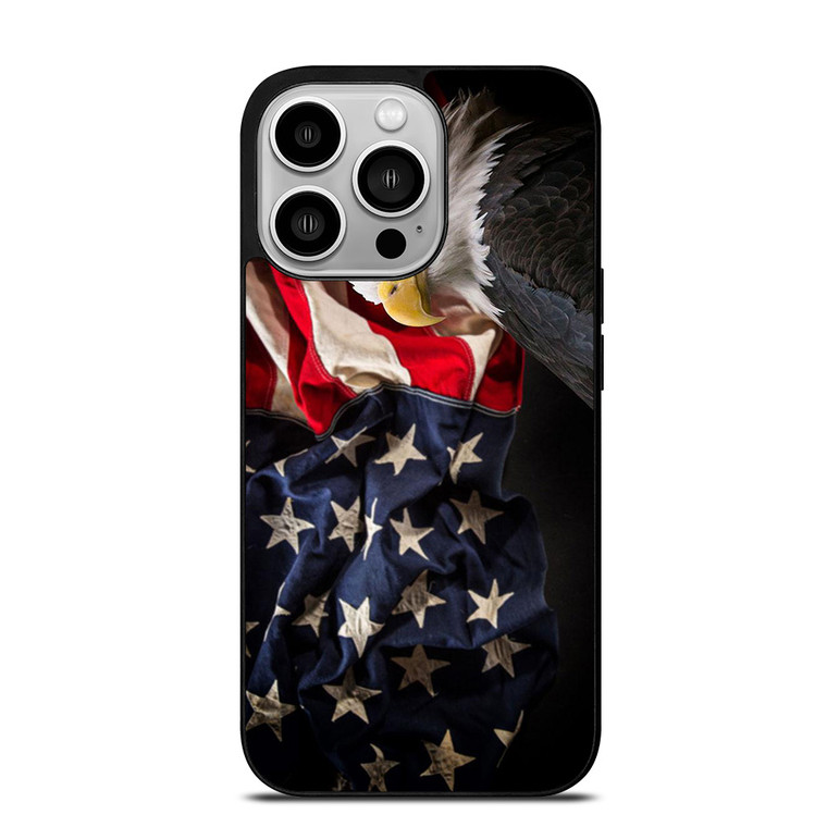 USA PATRIOTIC EAGLE FLAG 2 iPhone 14 Pro Case