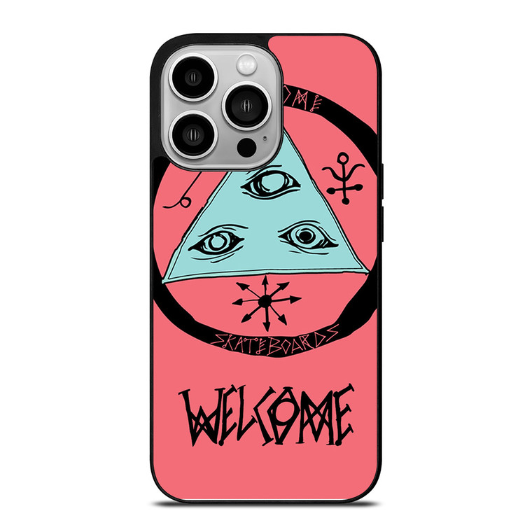 WELCOME SKATEBOARDS LOGO PINK iPhone 14 Pro Case