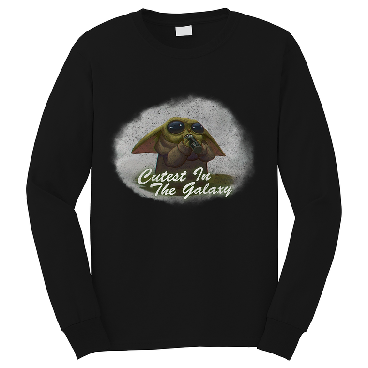 BABY YODA CUTEST IN THE GALAXY Long Sleeve T-Shirt