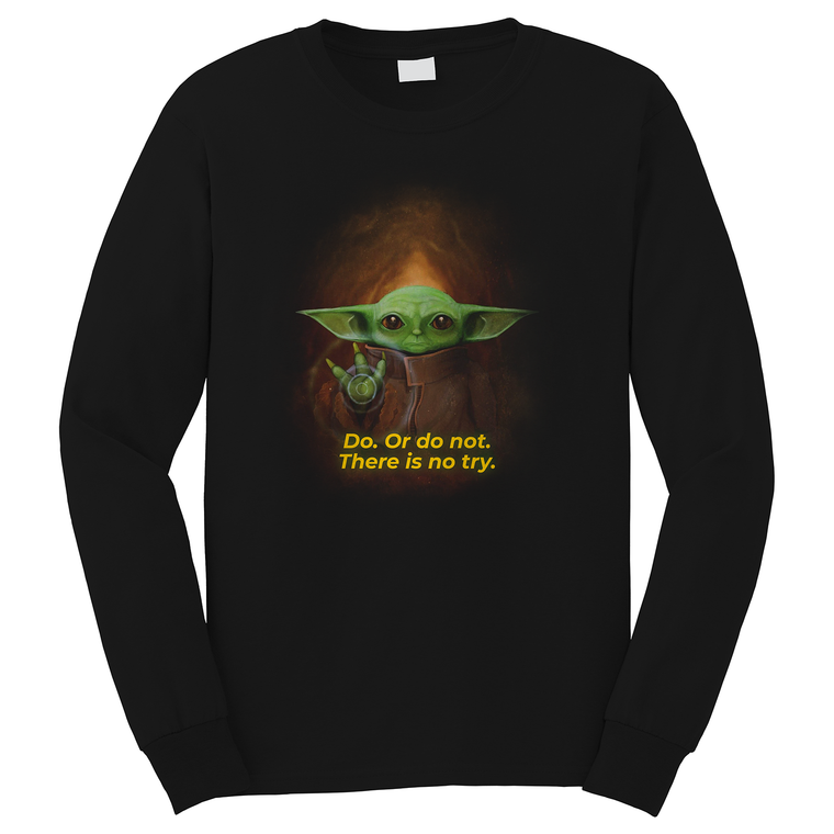 BABY YODA STAR WARS WORDS OF WISDOM Long Sleeve T-Shirt