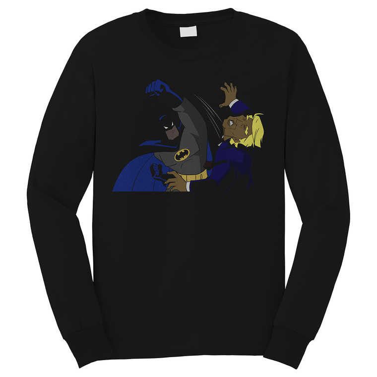BATMAN PUNCHING DONALD TRUMP IN THE FACE Long Sleeve T-Shirt