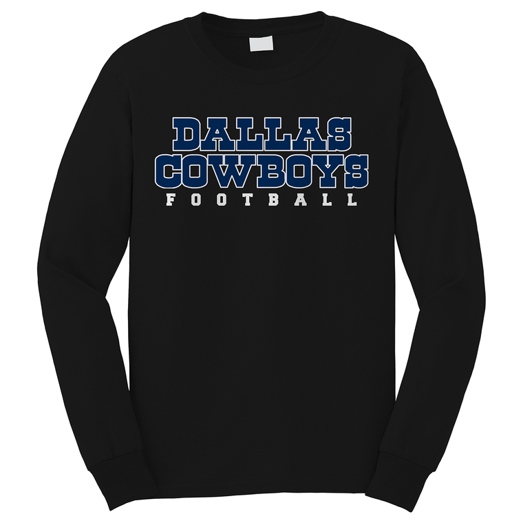 DALLAS COWBOYS FOOTBALL LOGO 2 Long Sleeve T-Shirt DALLAS COWBOYS FOOTBALL LOGO 2 Long Sleeve T-Shirt