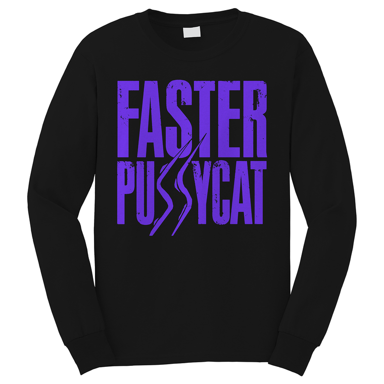 FASTER PUSSYCAT ROCK BAND LOGO Long Sleeve T-Shirt