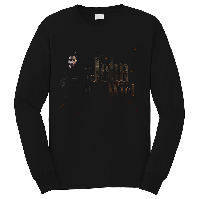 JOHN WICK KEANU REEVES SPARKS Long Sleeve T-Shirt