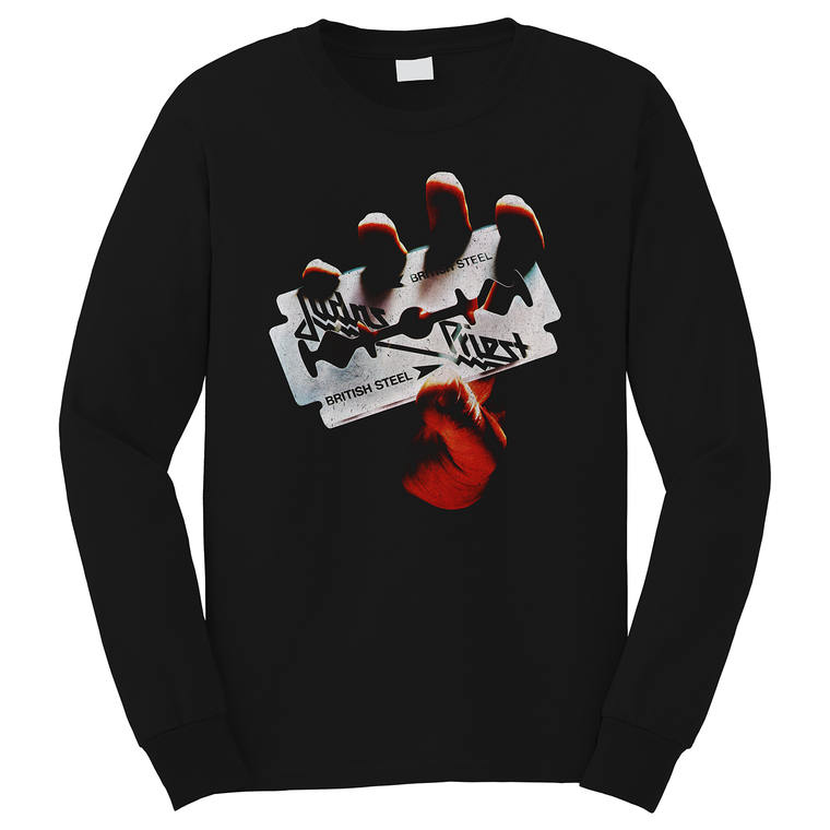 JUDAS PRIEST METAL BAND BRITISH STEEL Long Sleeve T-Shirt