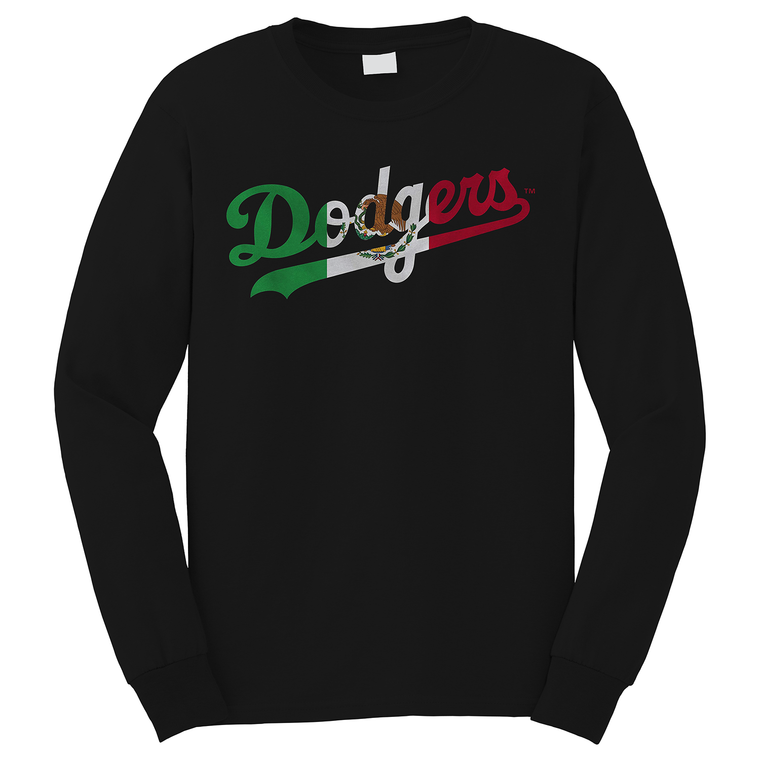 LA LOS ANGELES DODGERS MEXICAN FLAG Long Sleeve T-Shirt