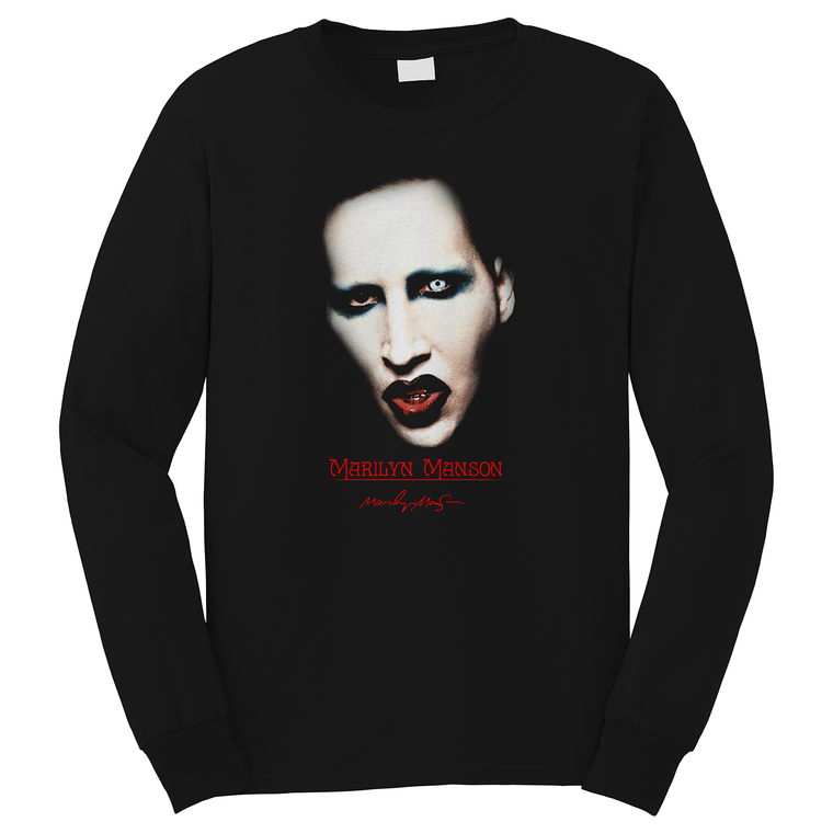MARILYN MANSON SINGER SILHOUETTE Long Sleeve T-Shirt