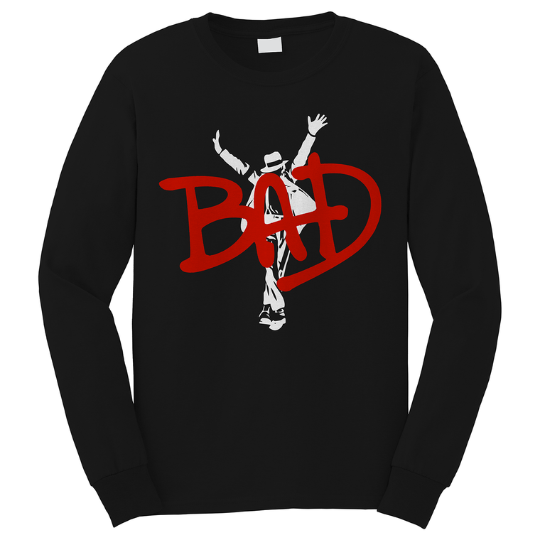 MICHAEL JACKSON BAD KING OF POP Long Sleeve T-Shirt