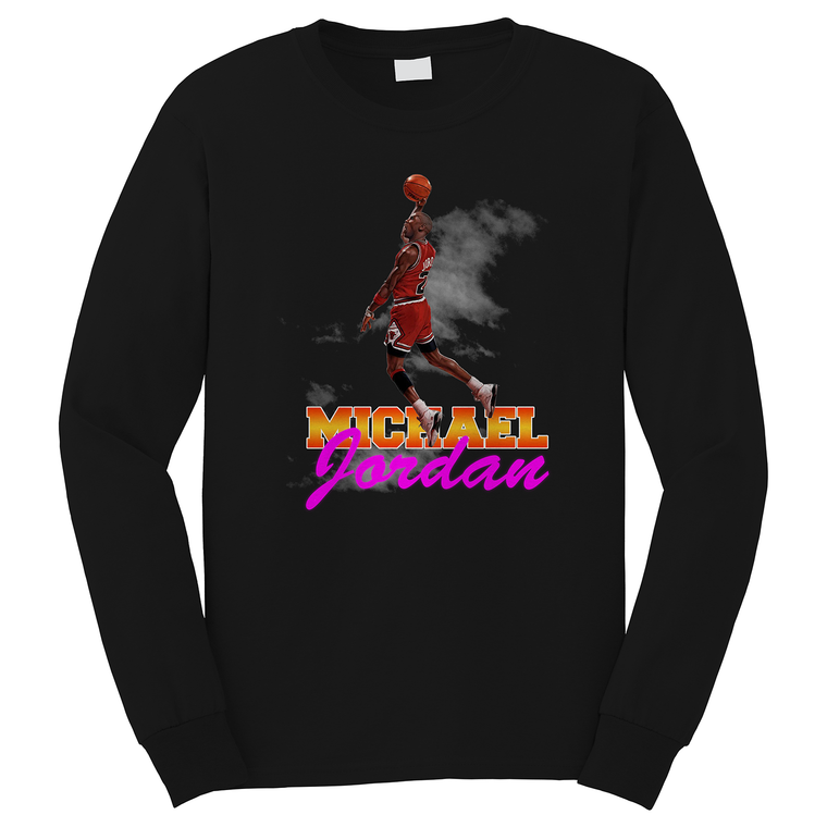 MICHAEL JORDAN CHICAGO BULLS DUNK Long Sleeve T-Shirt