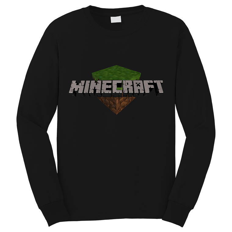 MINECRAFT VIDEO GAMES LOGO 2 Long Sleeve T-Shirt