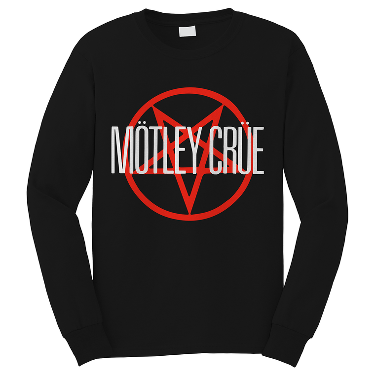 MOTLEY CRUE METAL BAND LOGO Long Sleeve T-Shirt