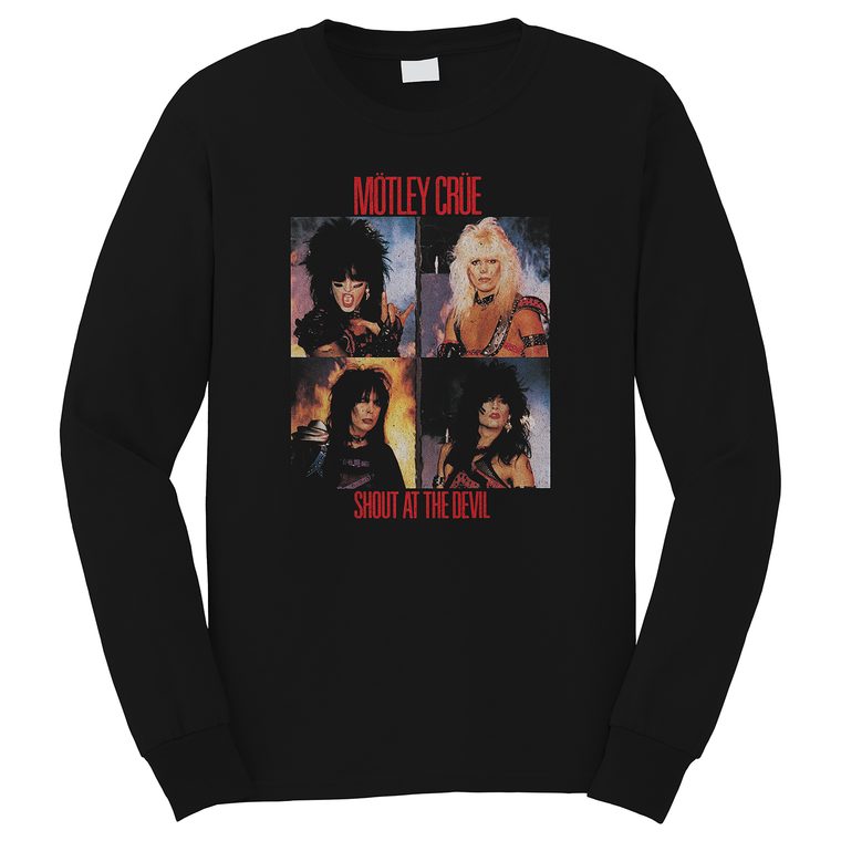 MOTLEY CRUE METAL BAND SHOUT AT THE DEVIL Long Sleeve T-Shirt