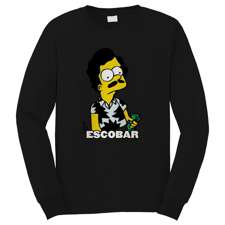 PABLO ESCOBAR BART SIMPSON Long Sleeve T-Shirt