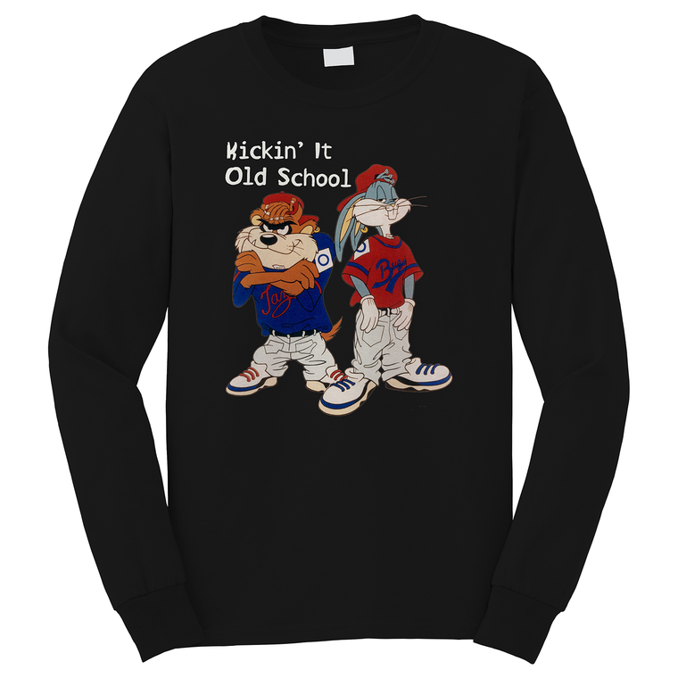 TAZMANIA & BUGS BUNNY OLD SCHOOL CARTOON Long Sleeve T-Shirt