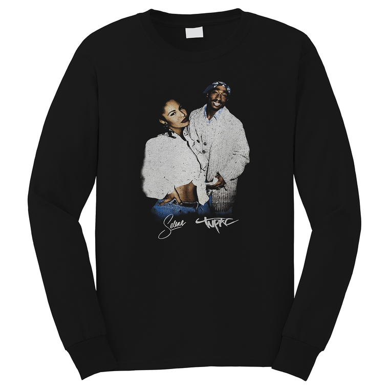 TUPAC SHAKUR AND SELENA QUINTANILLA Long Sleeve T-Shirt TUPAC SHAKUR AND SELENA QUINTANILLA Long Sleeve T-Shirt