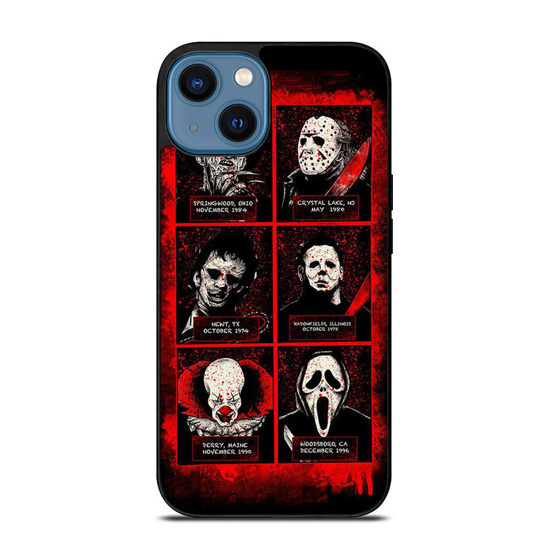 HORROR MOVIES VILLAIN CHARACTERS iPhone 14 Case