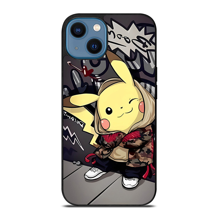 PIKACHU CAMO HOODIE iPhone 14 Case