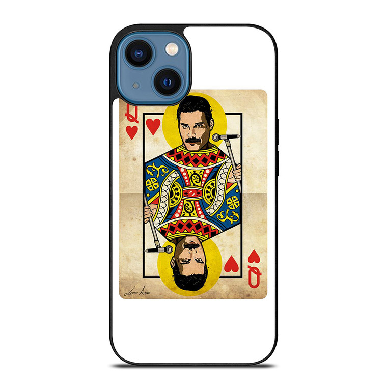 QUEEN FREDDY MERCURY CARD iPhone 14 Case