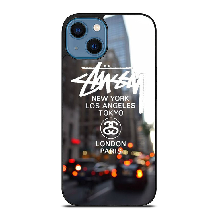 STUSSY NEW YORK LA TOKYO LONDON PARIS iPhone 14 Case