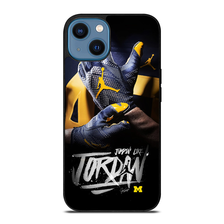 UNIVERSITY OF MICHIGAN AIR JORDAN iPhone 14 Case