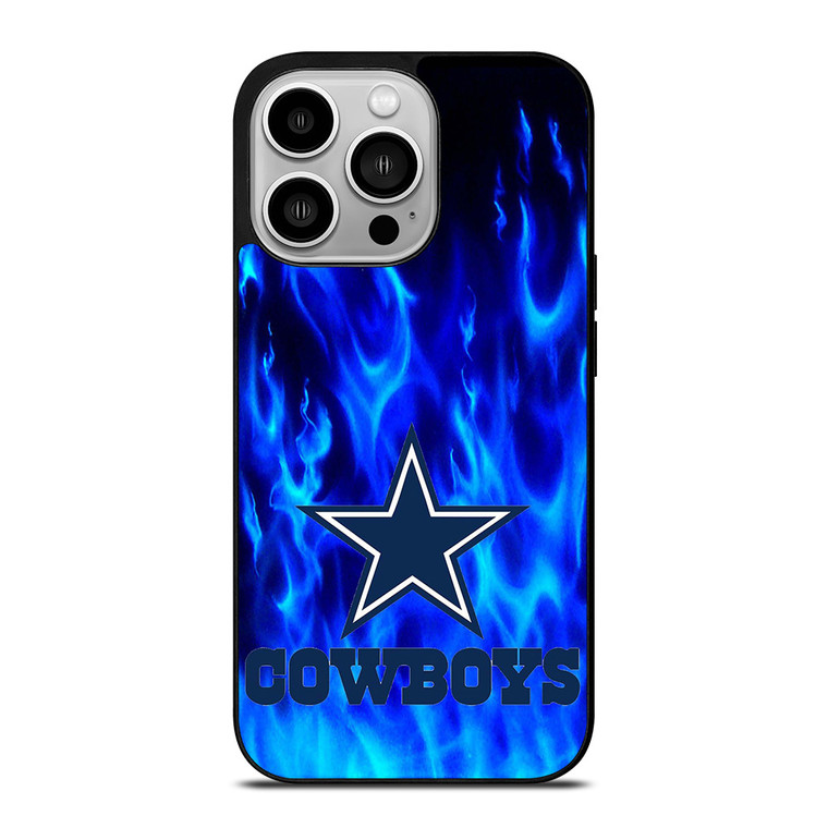 DALLAS COWBOYS LOGO BLUE FIRE iPhone 14 Pro Case