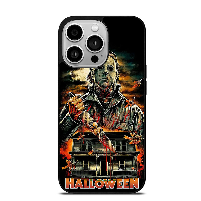 MICHAEL MYERS FACE HALLOWEEN HORROR CARTOON iPhone 14 Pro Case