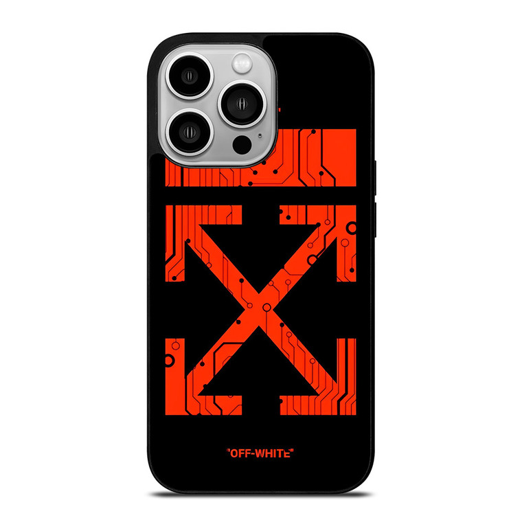 OFF WHITE RED CIRCUIT iPhone 14 Pro Case