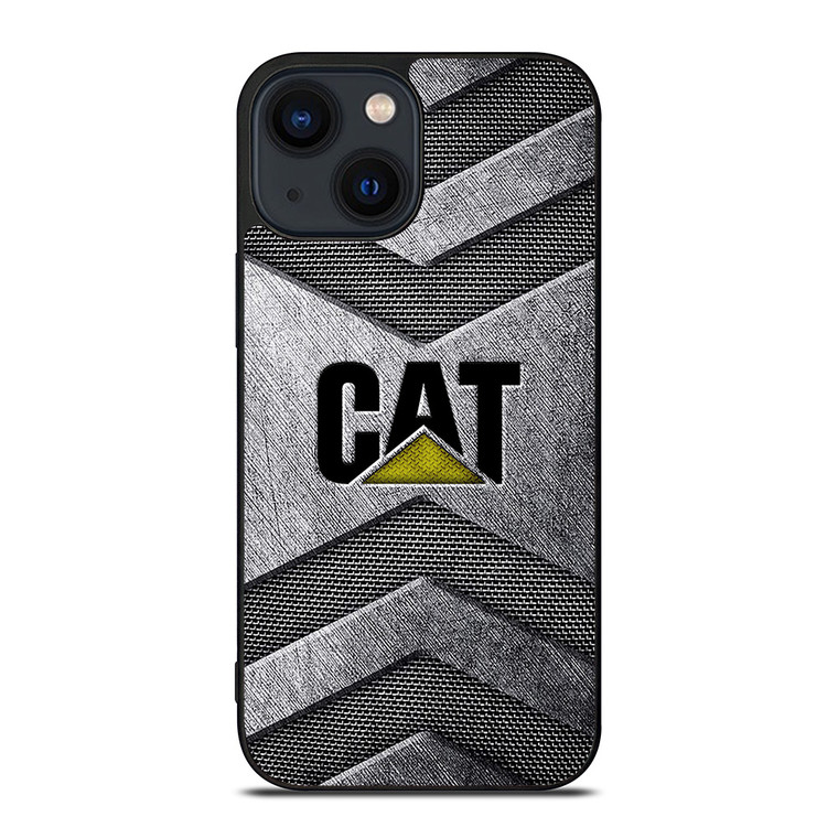 CATERPILLAR TRACTOR CAT METAL LOGO iPhone 14 Plus Case CATERPILLAR TRACTOR CAT METAL LOGO iPhone 14 Plus Case