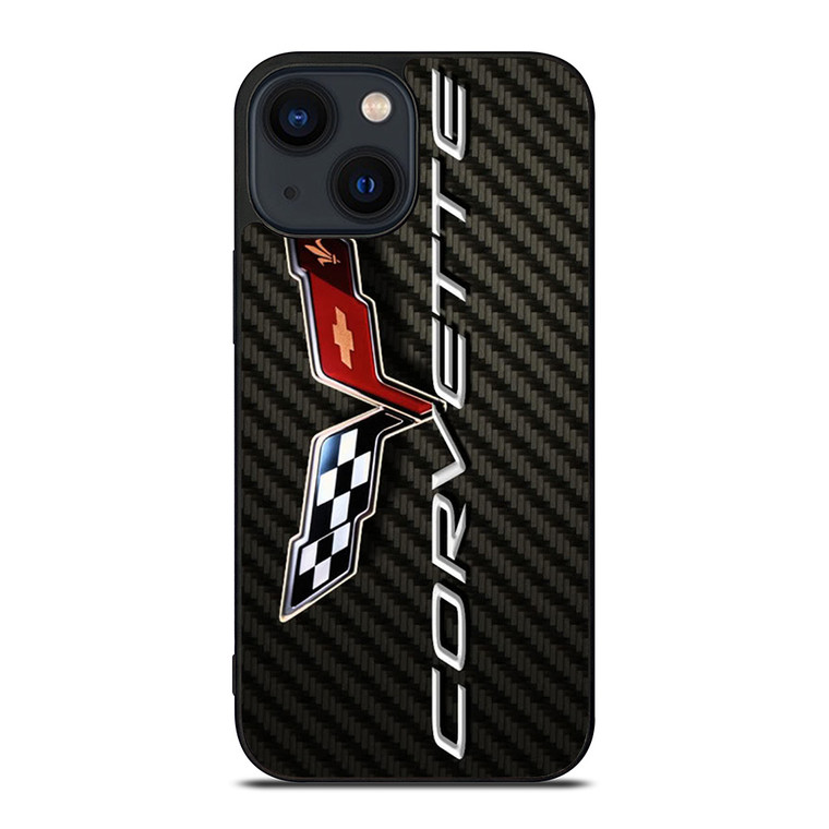 CORVETTE CHEY LOGO CARBON iPhone 14 Plus Case CORVETTE CHEY LOGO CARBON iPhone 14 Plus Case