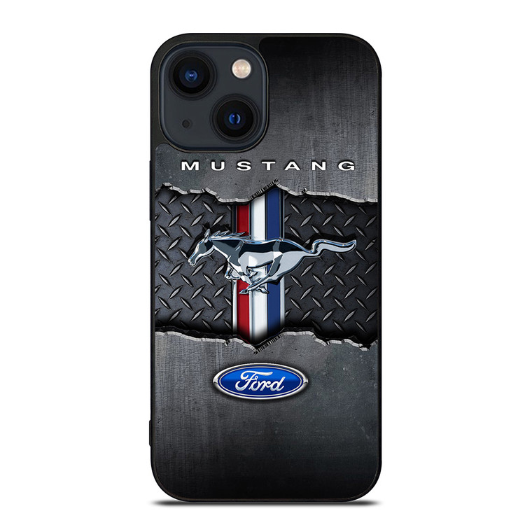 FORD MUSTANG METAL LOGO EMBLEM iPhone 14 Plus Case