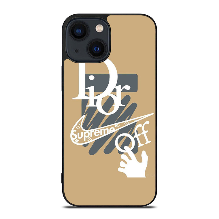 OFF WHITE DIOR SUPREME LOGO iPhone 14 Plus Case OFF WHITE DIOR SUPREME LOGO iPhone 14 Plus Case